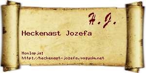Heckenast Jozefa névjegykártya